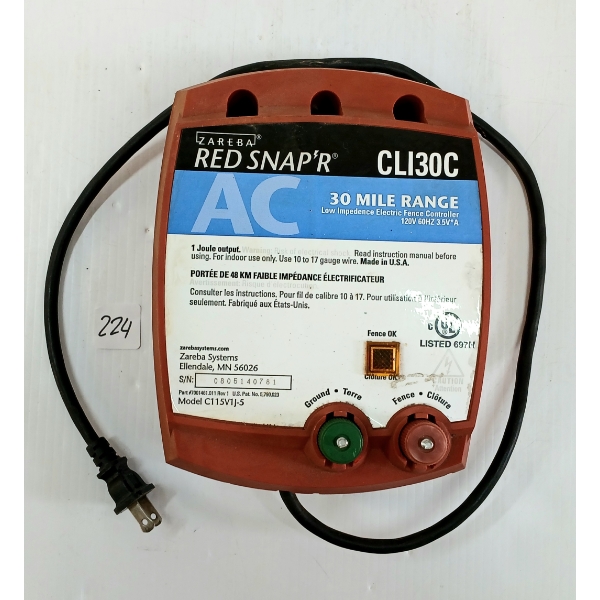 ZAREBA RED SNAP'R 120V ELECTRIC FENCE CONTROLLER