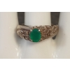 Image 1 : STERLING SILVER & EMERALD RING