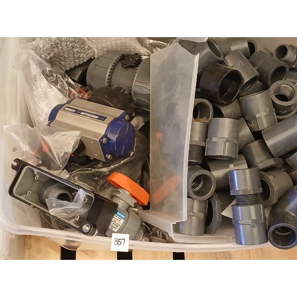 JOB LOT - PVC VALVES, CONNECTORS, PARTS, ETC