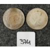 Image 2 : LOT OF 2 - 1937 & 1959 SILVER 50 CENT COINS