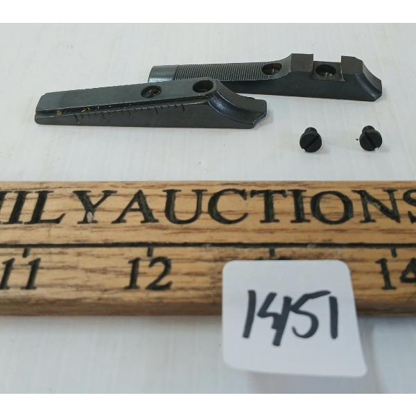 LOT OF 2 - REMINGTON FRONT & REAR RIFLED SIGHT BASE/RAMP