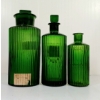 Image 4 : SET OF GREEN GLASS APOTHECARY BOTTLES