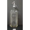 Image 1 : NU JERSEY-CREME CO. TORONTO - CLEAR SAND BLASTED - 12 PANELED REGENT - 38 OZ SELTZER BOTTLE