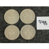 Image 1 : LOT OF 4 - 1959 CDN 50 CENT SILVER COINS