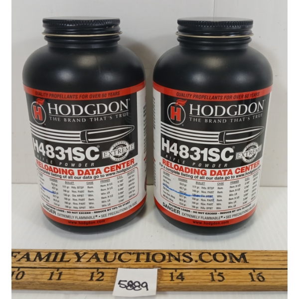 POWDER: HODGDON H4831SC RIFLE POWDER -  SEALED