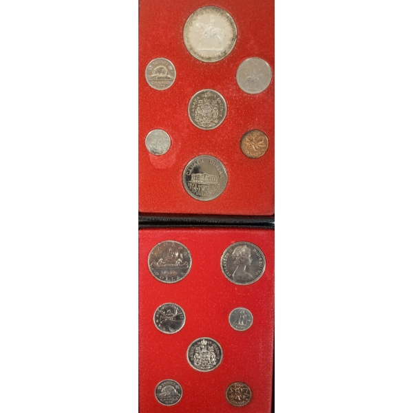 LOT OF 2 - 1972 & 1973 RCM UNCIRCULATED PROOF SETS