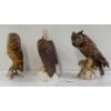 Image 2 : LOT OF 3 - W. GOEBEL SCREECHOWL, BARN OWL & BALD EAGLE FIGURINES