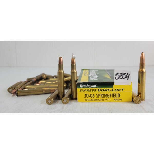 AMMO: 45X MIXED .30-06SPRG - INCL RELOADS