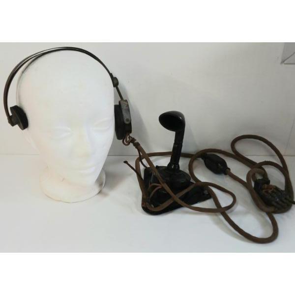 WWII RCAF CHEST MICROPHONE & RECEIVER SET