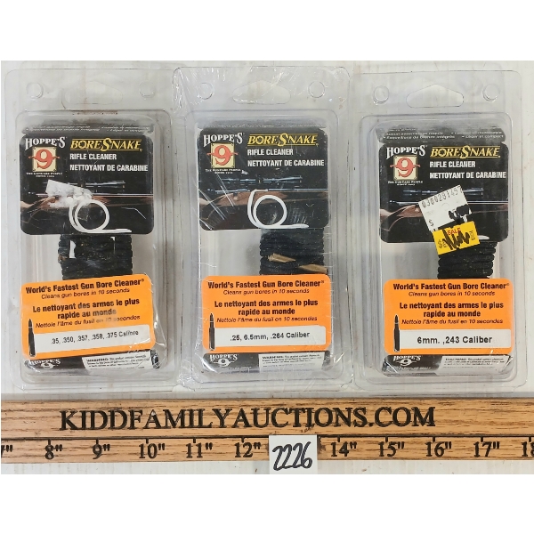 LOT OF 3 - HOPPE'S 9 BORE SNAKES