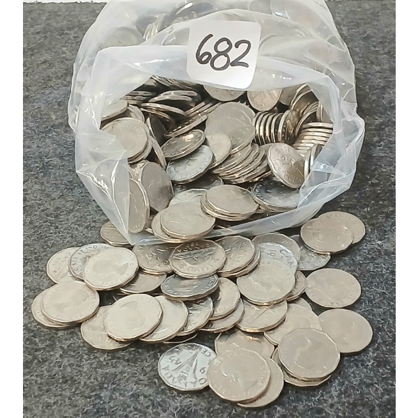 QTY OF 1945-1962 CDN & U.S. 5 CENT COINS