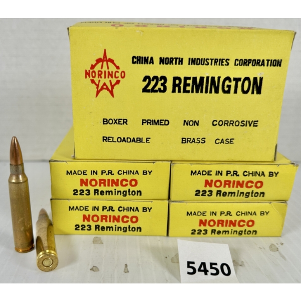 AMMO: 100X NORINCO .223 REM - FMJ
