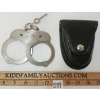 Image 1 : S&W HANDCUFFS W/ KEY & LEATHER HOLSTER