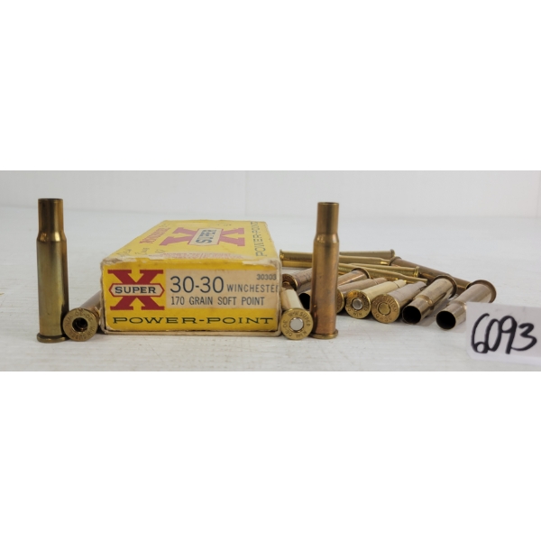 BRASS: 35X MIXED .30-30WIN - 15X PRIMED - 20X ONCE FIRED