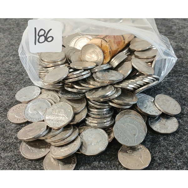 5LBS OF CDN NICKELS - MIXED YEARS