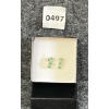 Image 2 : PAIR OF 10K GOLD EARRINGS W/ EMERALD & DIAMOND