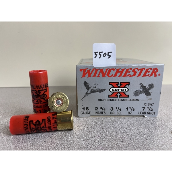 AMMO: 24X WINCHESTER 16 GA 2-3/4IN 1-1/8OX 7-1/2 SHOT