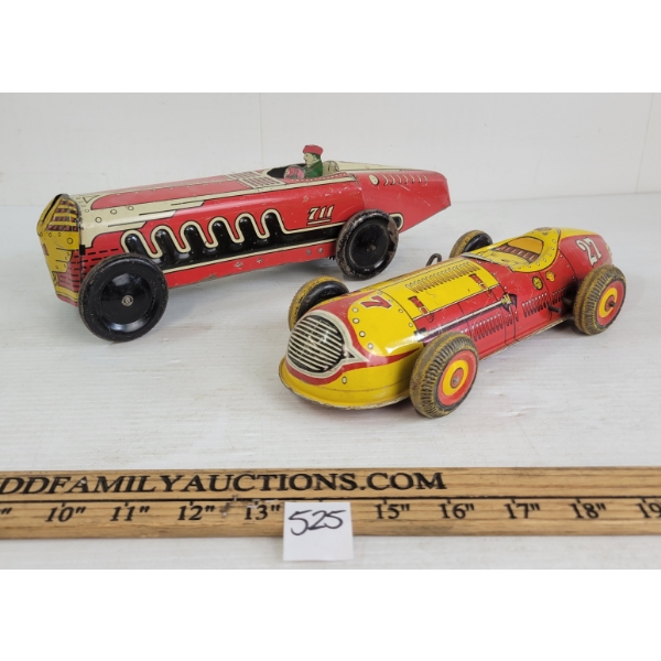 LOT OF 2 - MARX TIN WIND UP RACE CARS