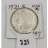 Image 2 : 1921 U.S. SILVER DOLLAR COIN