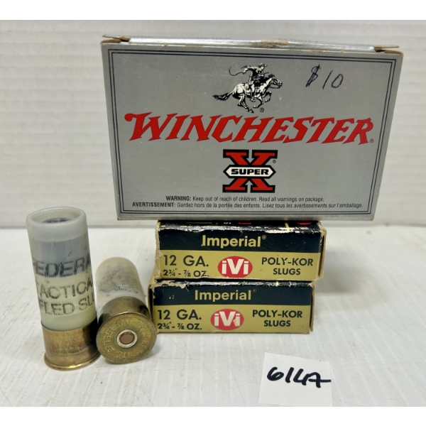 AMMO: 15X MIXED 12 GA 2 3/4 IN - SLUGS & BUCK & NO 5