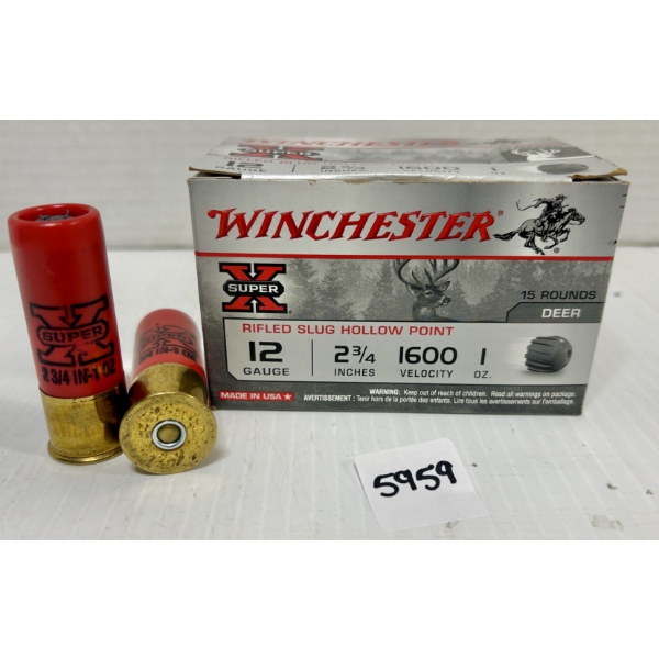 AMMO: 9X WINCHESTER 12 GA - 2-3/4IN SLUGS