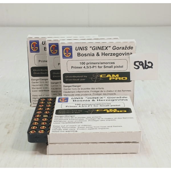 PRIMERS: 500X CAMPRO 4, 5/3-P1 SMALL PISTOL PRIMERS