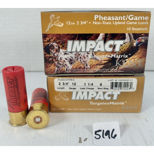 AMMO: 20X KENT 12 GA 2-3/4IN NO6 TUNGSTEN