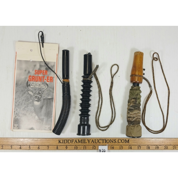 LOT OF 3 - HUNTING CALLS - INCL SUPER GRUNTER