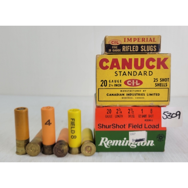 AMMO: 55X MIXED 20GA - 2-3/4IN - #4, 8 & SLUGS