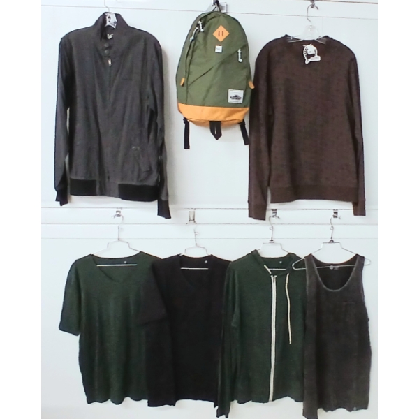 LOT OF 7 - MEN'S XL SHIRTS & PACK - FT ALLDAY, POLER, ETC