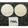 Image 1 : LOT OF 2 - 1963 CDN SILVER DOLLARS - VOYAGEUR 