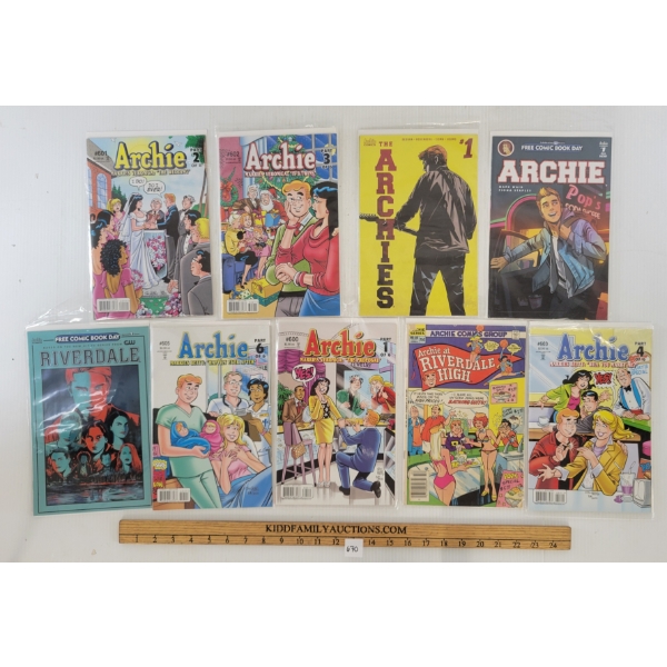 LOT OF 9 - ARCHIE COMICS - INCL ARCHIE & RIVERDALE