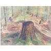 Image 2 : TRUNK IN FOREST BY WINSTON - FRAMED OIL ON CANVAS BOARD