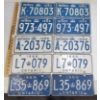 Image 1 : LOT OF 5 - PAIRS OF ONTARIO LICENCE PLATES - INCL 1965 & '66, ETC.