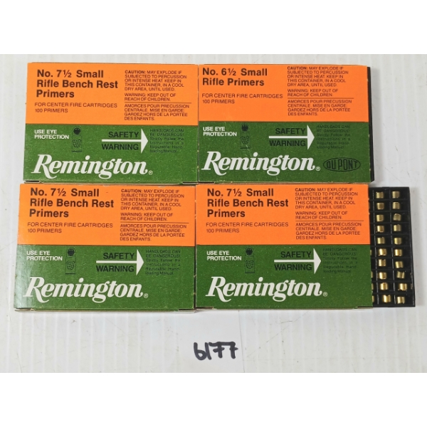 PRIMERS: APPROX 320X REMINGTON NO. 7 1/2 & 6 1/2 SMALL RIFLE BENCH REST PRIMERS