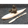 Image 7 : KAYAKER - SIGNED - ANTLER & STONE