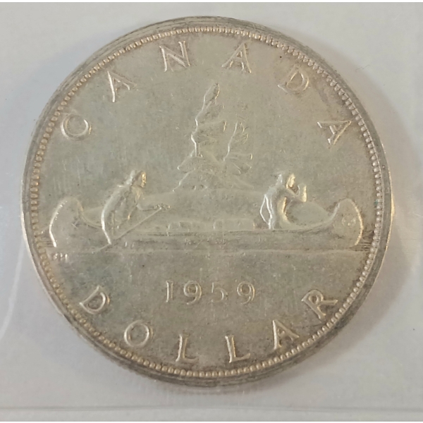 1959 CDN SILVER DOLLAR - CCCS GRADED