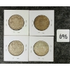 Image 1 : LOT OF 4 - 1952 CDN SILVER 50 CENT COINS