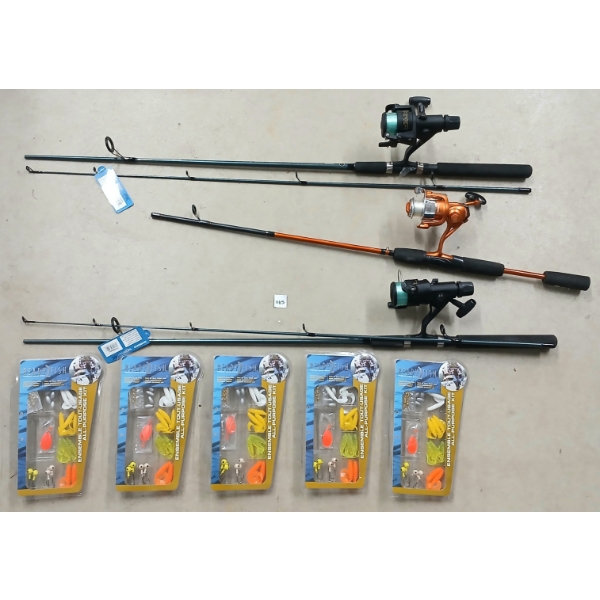 LOT OF 8 - RAPALA, SHIMANO FXS-66MB2 FISHING RODS & READY 2 FISH LURES