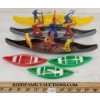 Image 1 : LOT OF 6 - PLASTIC CANOES W/ FIGURINES