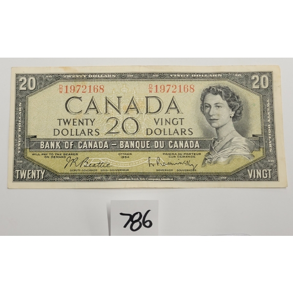 1954 CDN $20 BANKNOTE