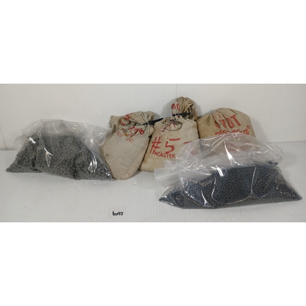 LEAD SHOT: QTY OF MISC SHOT - #2, 4, 5, ETC - APPROX 43LBS 