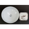 Image 4 : LOT OF 2 - PORCELAIN LIGHT SHADE & RED OVERHEAD LIGHT