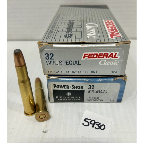 AMMO: 39X FEDERAL .32 SPL - 170 GR.