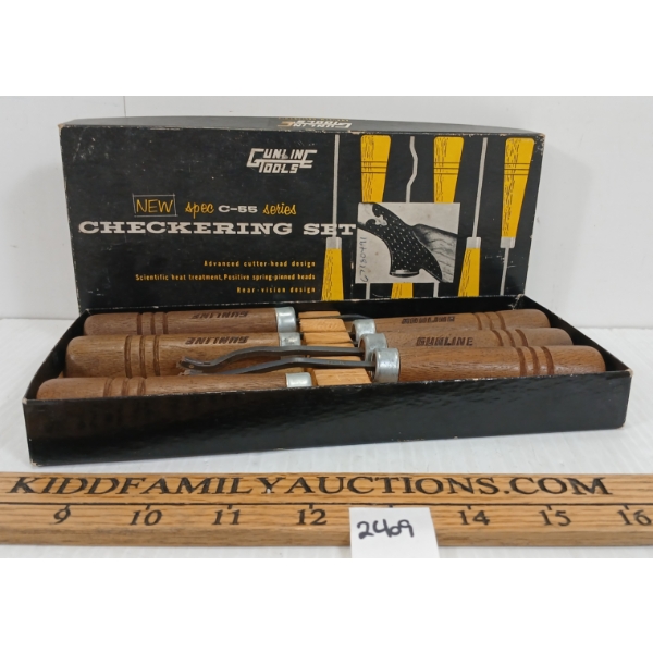 GUN INC TOOLS C-55 CHECKERING SET