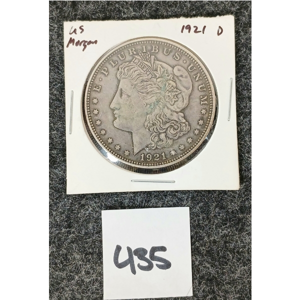 1921 US SILVER MORGAN DOLLAR COIN