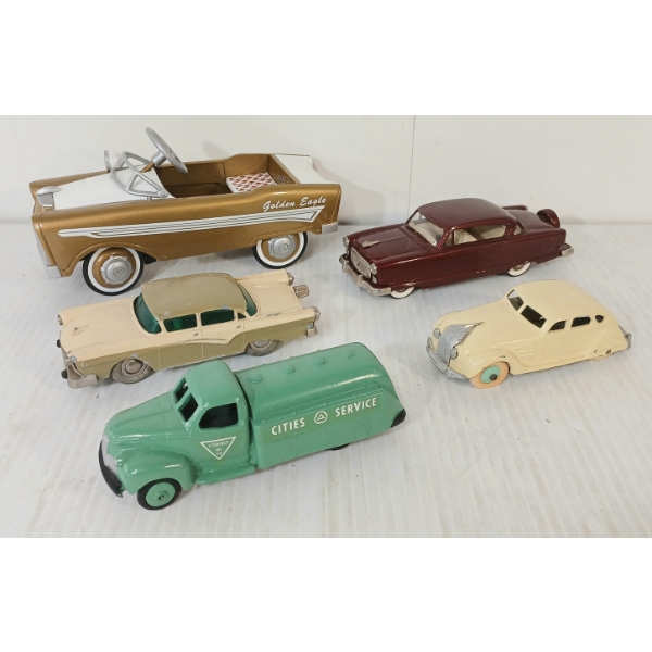 LOT OF 5 - DIECAST MODEL CARS - INCL SCHUCO, BROOKLIN, NUTMEG & HALLMARK