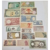 LOT OF 17 - WORLD BANKNOTES - INCL 1947 UNIFIED KOREA, INDONESIA, BIAFRA, LAOS, ETC