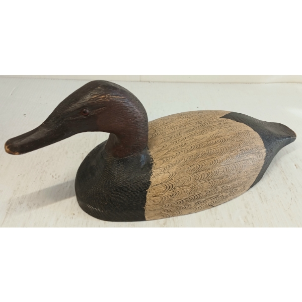 REDHEADED DUCK DECOY - SIGNED TOM MARTINDALE