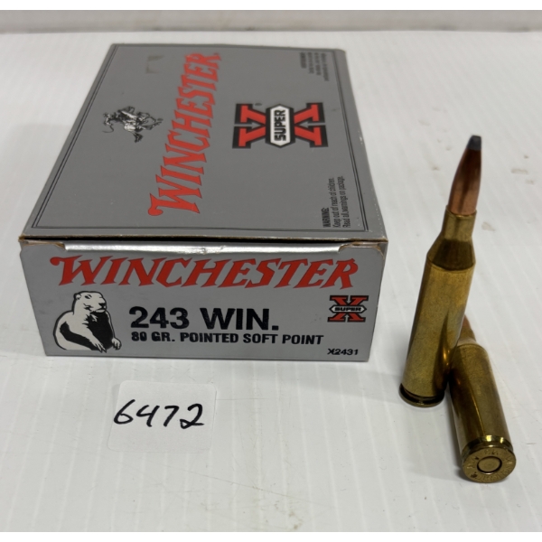 AMMO: 20 X WINCHESTER .243 SP - 80 GR